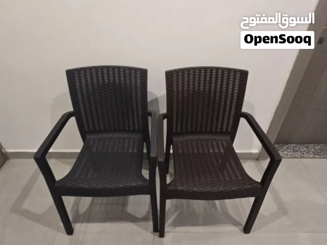 2 Durable Rattan-Style Plastic Chairs - Excellent Condition