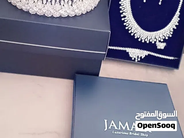 طقم زركون فضي اصلي