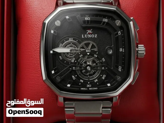 Luxury LUNOZ Square Dial Watch – Premium Stainless Steel Men’s Watch Stylish & Elegant Design