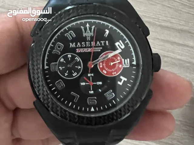 ساعة مازاراتي اصلية بحالة الوكالة للبيع