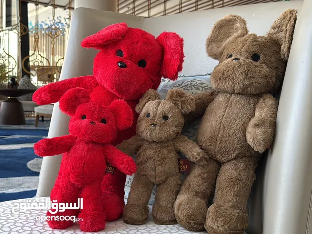 طقم دباديب لون احمر ولون بني عدد 4
