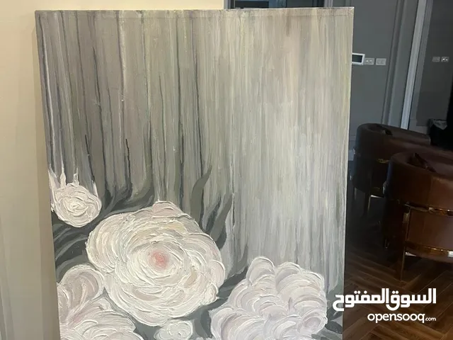 Hand made painting with aesthetic  لوحة colors 60 cm x 80 cm for 800