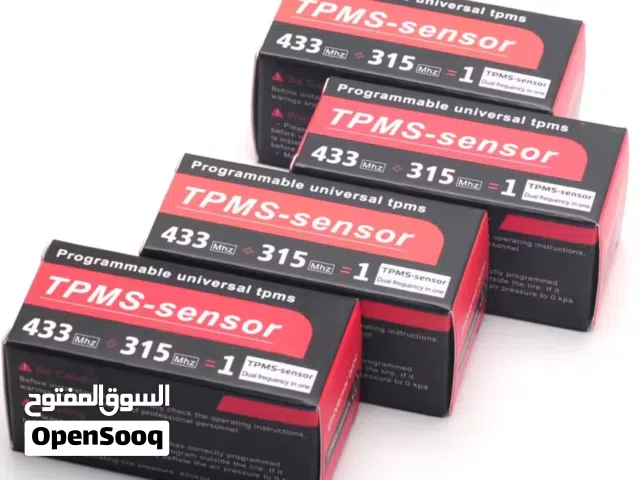 حساس ضغط الإطارات TPMS Sensor، يعمل على اغلب السيارات يعمل على ترددين 433 و 315