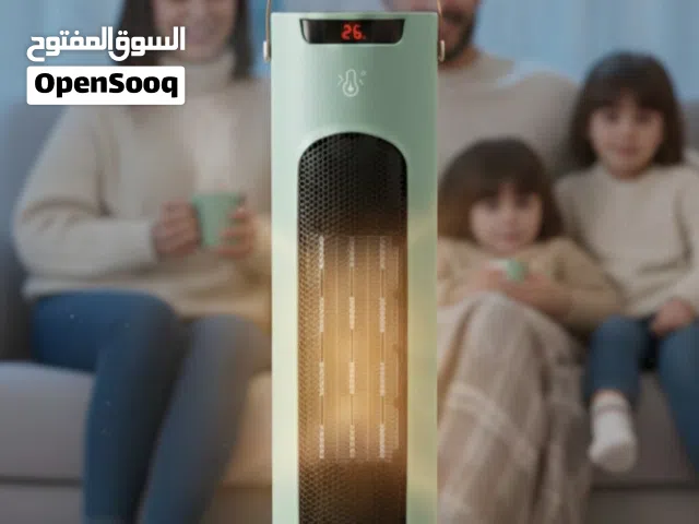 جاماكي دفاية كهربائية سيراميك مزودة بمروحة ديجيتال بريموت وشاشة