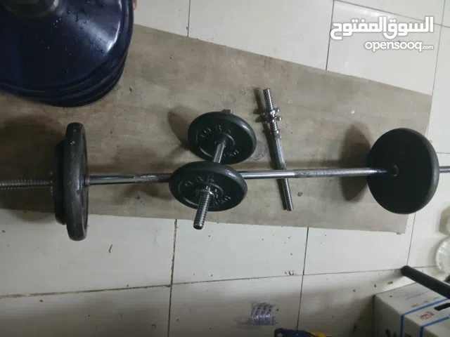 dumbbells and bar with 40kgs