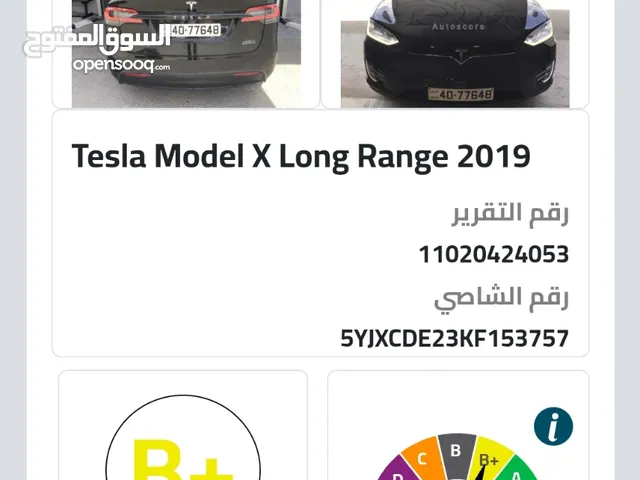 (B+ AUTOSCORE)TESLA MODEL X 100D LONGRANGE DUALMOTOR 2019 بسعر محروق مغري جدا