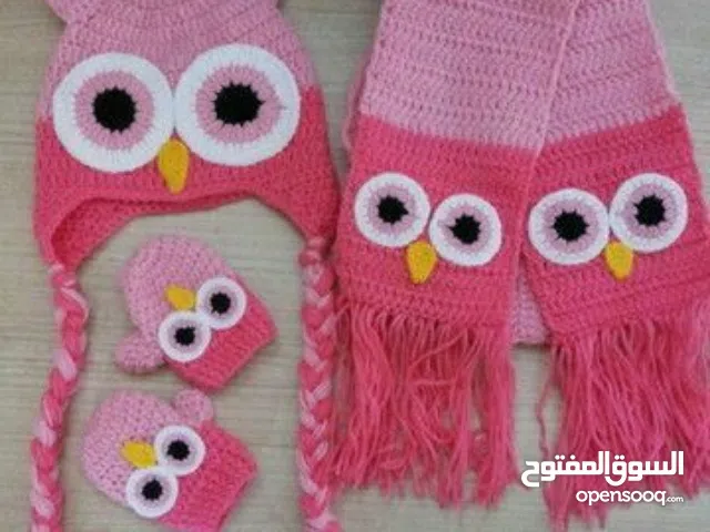 اطقم كوفيات وايس كاب وجوانتى وكمان لوكلوك للاطفال فرحيهم ودفيهم شغل هاند ميد