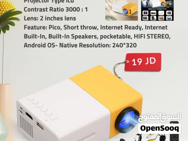 بروجكتر سينمائي منزلي صغير وخفيف لمشاهدة الأفلام -YG300 MINI HOME PROJECTOR