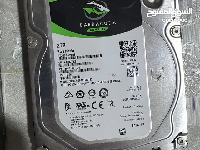 أقراص تخزين داخلية للجهاز المكتبي والمحمول بسعات كبيرة HDD 512GB 2TB