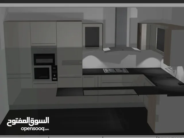 مطبخ  متكامل   بتصميم اوروبي جديد لم يستخد ابدا.