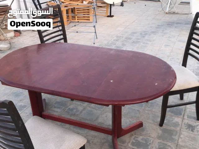 طاولة طعام خشب صلب وقابلة للتمديد مع 3 كراسي