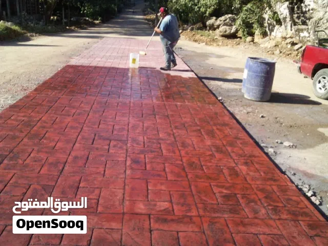 صبة مطبوعة خراسانة ديكؤر الختام مختلف اشکال ألوان م حوش استراحة محطه موقف سیارات حديقة