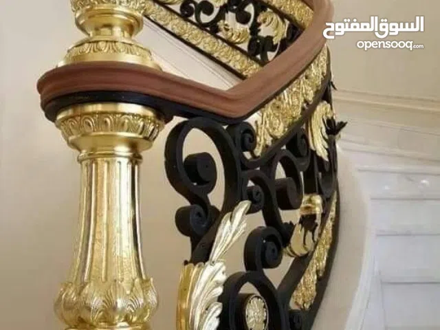 ابواب حديد داخليه وخارجيه- دربزينات - المنيوم- أسوار- ابواب خشب - ابوابwpc- زجاج