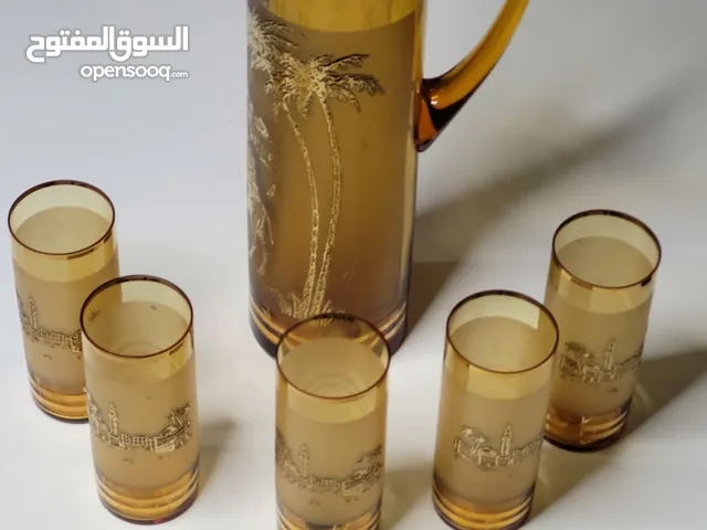 كريستال تشيكي بوهيميا قطع قديمة ونادرة طلاء ذهب شمعه دان أنتيك عدد 2 ثقيل