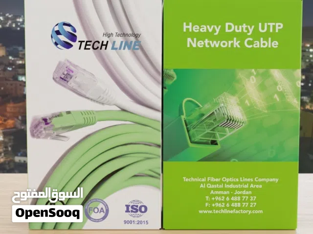 كابل شبكات TECH LINE CAT6 عالي الكفاءة (305 متر) TECH LINE CAT6 High-Efficiency Network Cable (305M)