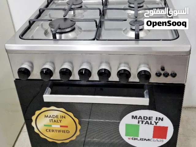 فرن جليم غاز إيطالي 4 عيون بحجم 60/60 مستعمل نظيف جدا