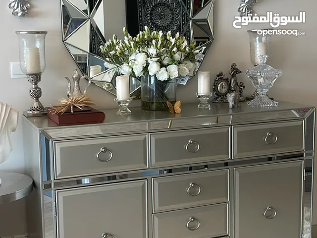 Console with mirror