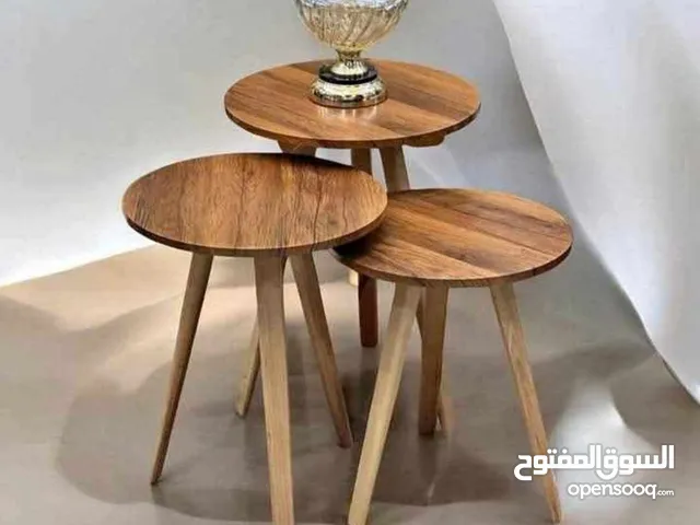 طقم 3 ترابيزات خشب