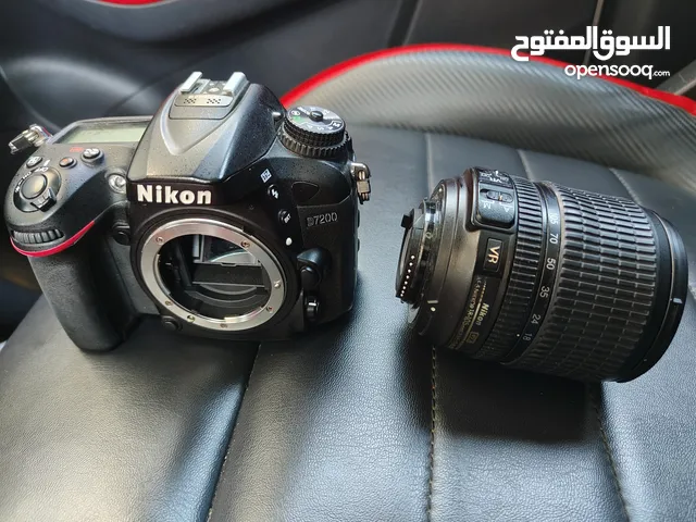 كاميرا نيكون 7200 شبه جديدة تصوير رائع وحاله ممتازة مع عدسه 18-105 بتطلع صور ممتازة  وشاحن وبطاريه