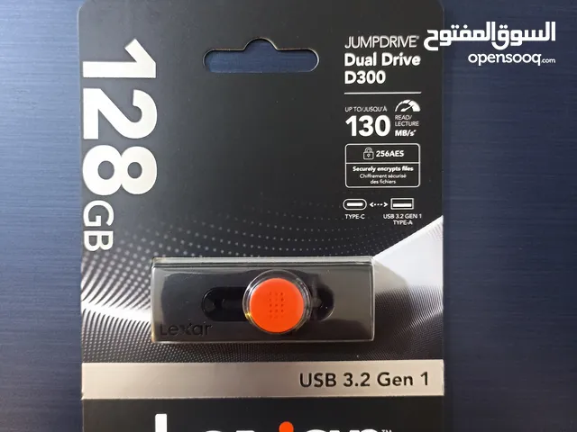 فلاش ليكسار تايب سي و تايب اي حجم 128 كيكا