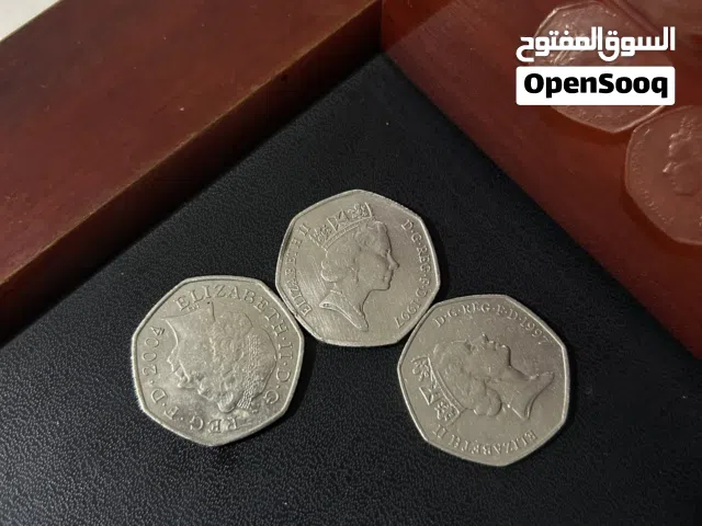 عدد 3 coins من فئة 50 بينس استرليني