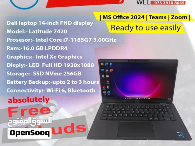 Dell i7 Laptop 11th Gen  16GB RAM  Fast SSD  Slim & Powerful 150BD ONLY Free air buds