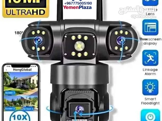 كاميرا مراقبة 4G بثلاث عدسات متحركة – إصدار 2025 راقب من جوالك من أي مكان!* *كاميرا متط