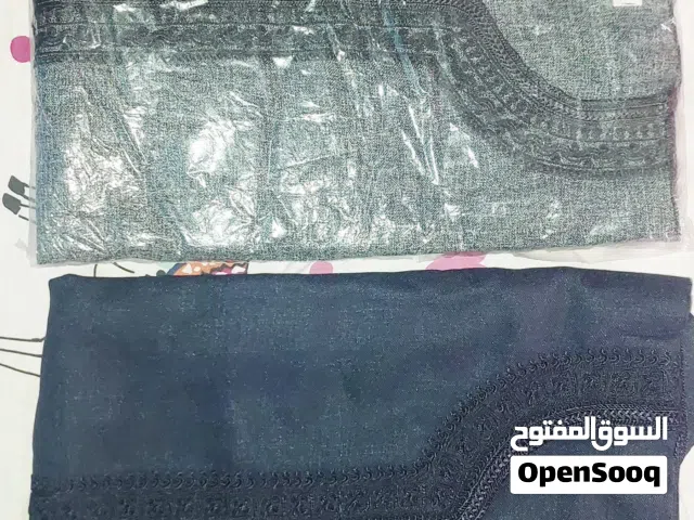جلابيات رجالية لونين ازرق  ورمادي