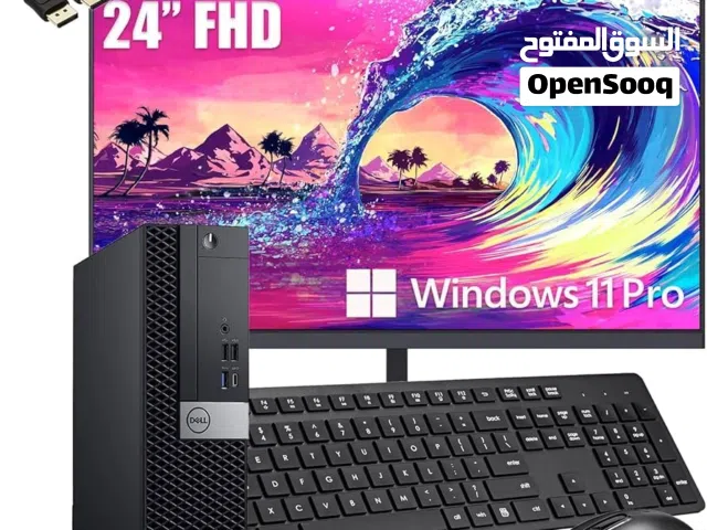 DELL Core i7 Graphics WIFI Computer NVidia 4GB Graphics 24" FHD Monitor 16GB RAM 256GB SSD+500GB HDD