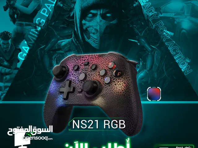 يد العاب جيمنغ اندويد مضيئة اركيد ايفون  RGB PS3 IOS Android Controller Multi Platform Gamepad NS21
