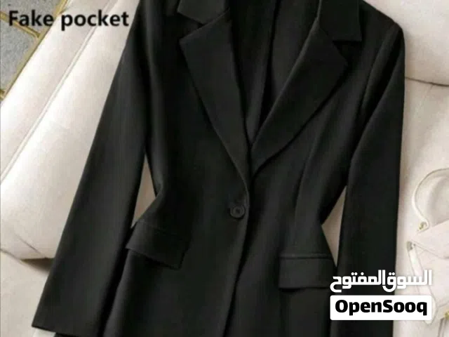 بليزر/جكيت بدلة نسائي أسود شيك – جديد من شي إن