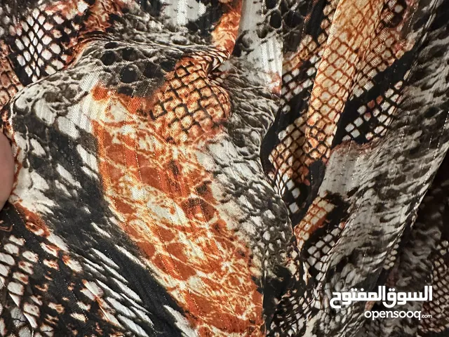 Branded, snake print, pure chiffon gown size large