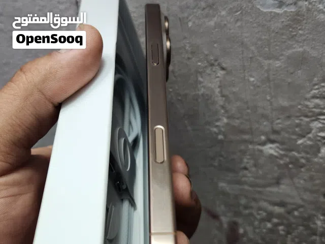 ايفون 16pro max 16 برو ماكس زلغ ما بي جديد لوك نضافه واحد عراق بطاريه 92% نموذج m لون صحراوي
