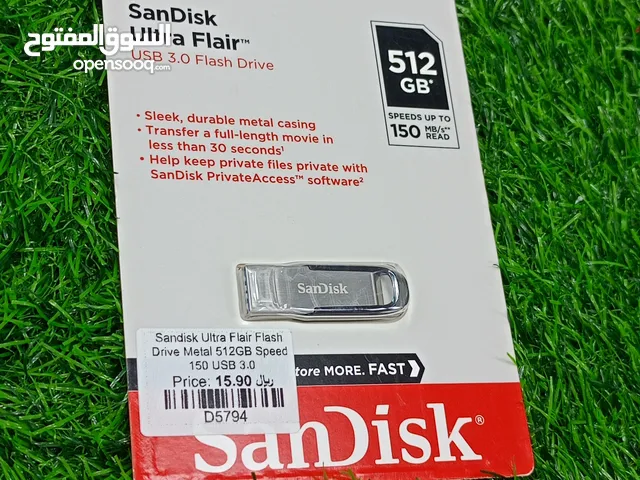 SANDISK ULTRA FLAIR FLASH DRIVE 512GB