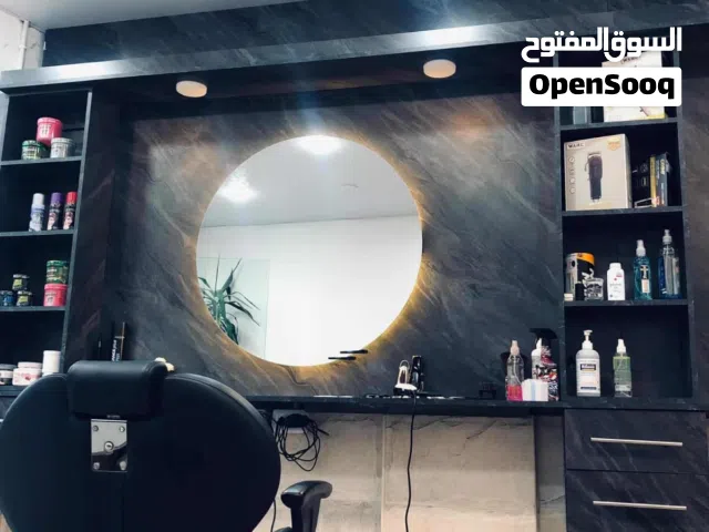 كاونتر صالون حلاقة خشب للبيع