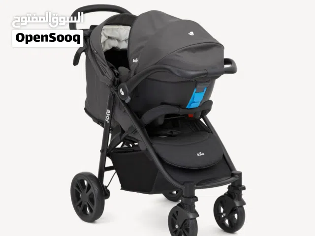 joie البريطانية سيت ( كرسي مع عربانة اطفال ) مستعمل جيد Joie litetrax 4 travel system