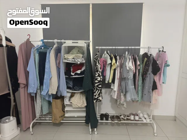 IKEA hanging rack with oragizer