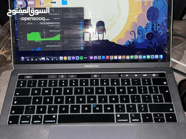 MacBook Pro 2019 – 13 inch للبيع الجهاز نظيف جداً، استخدام راقي، ما فيه أي نقر أو خدوش