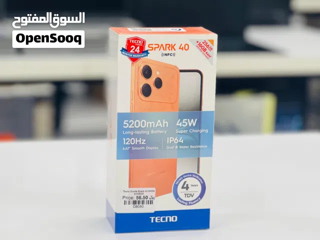 TECNO SPARK 40 256 GB ROM 8+8-16 GB RAM