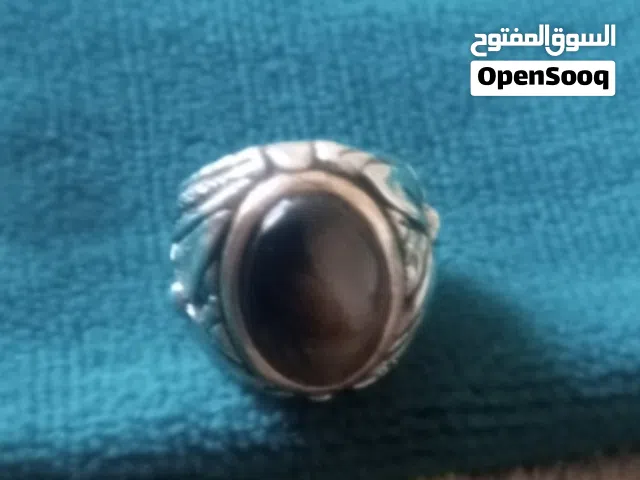 خاتم فضه صياغة إيرانية حجر عقيق يمني