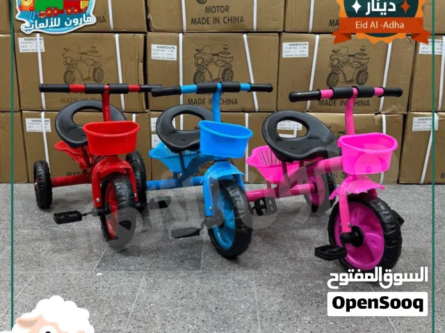 بسكاليت 3 عجال مفاصل حديد مع انارة و موسيقى  يناسب من عمر سنة الي 8 سنوات