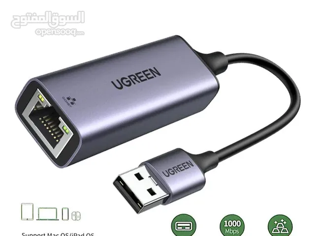 محول UGREEN USB إلى RJ45 جيجابت إيثرنت - اتصال سلكي فائق السرعة  USB 3 TO GIGABIT ETHERNET ADAPTER