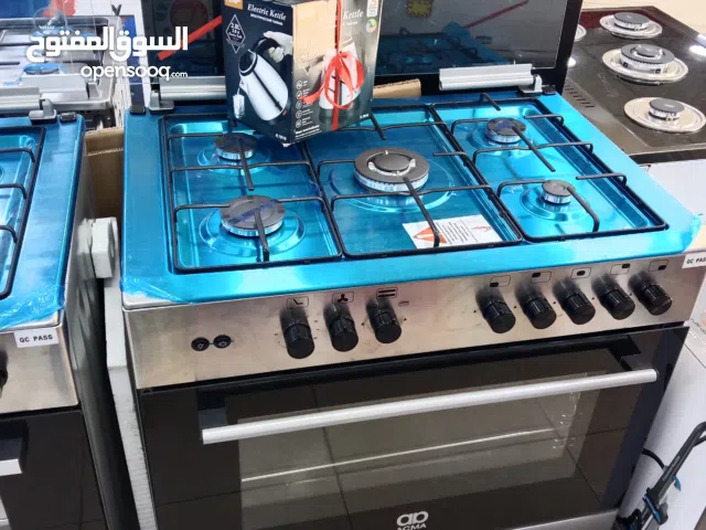 غاز خمس عيون ستانلس ستيل قياس 90 سم جديد للبيع