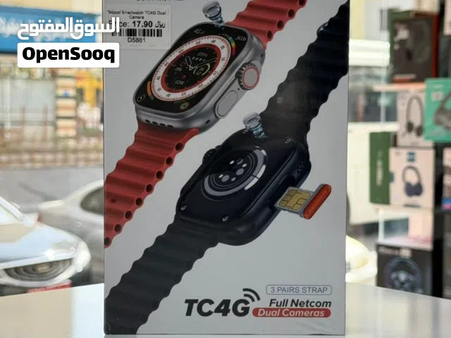 TC4G Smart Watch With Dual Camera And Dual Sim Card Support With 3 Pair Straps