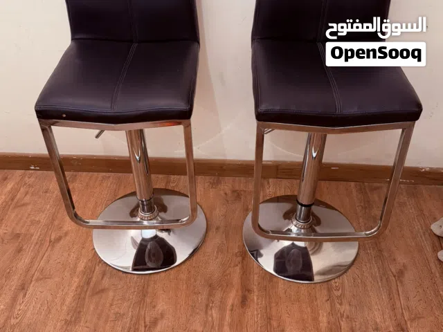 Black leather Bar Stool