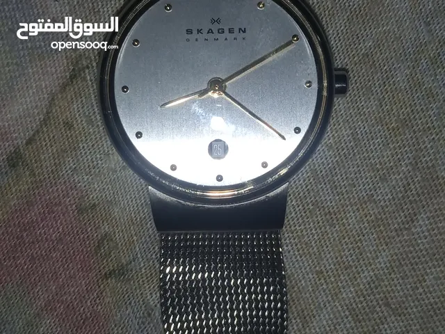 ساعة عقارب ماركة Skagen شغالة مية بالمية وبطارية جديدة و الكستك تبعها كرستال اصلي ومقاومها 3 امبير