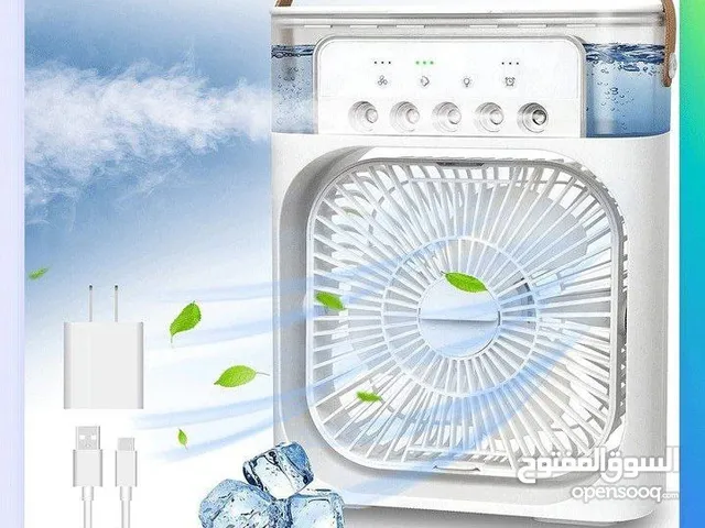 Portable Air Conditioner Fan مروحة مكيف هواء محمولة    مبرد هواء تبخيري صغير مع 7 ألوان إضاءة LED