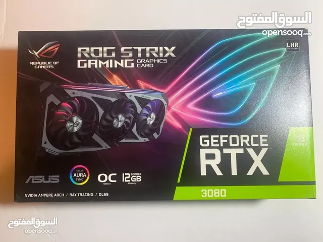 كرت شاشة 3080 نسخة 12 جيجا نسخه مع كرتونته على الفحص