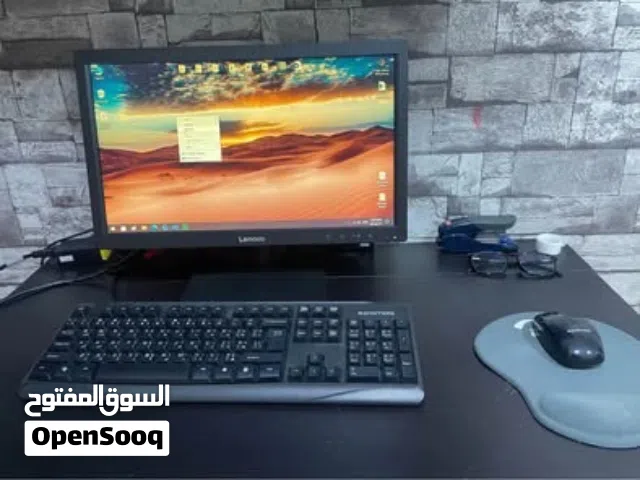 Hp tiny full pc with lenovo screen and wireless mouse and keyboard
