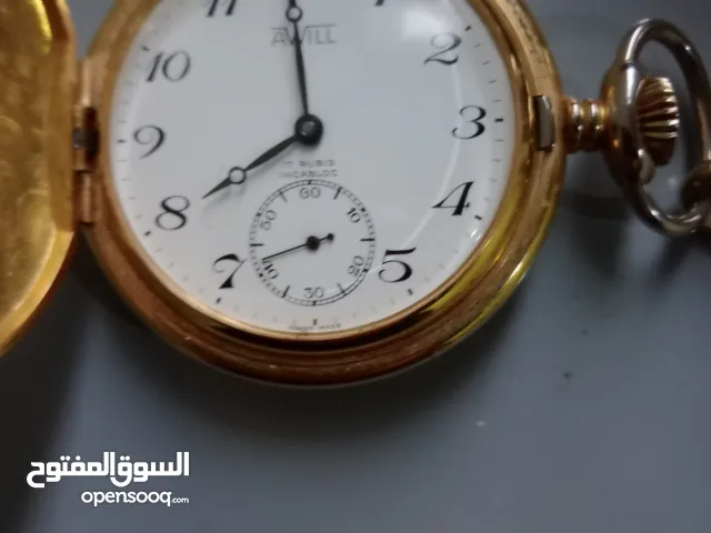ساعة جيب فضة  مطلي ذهب 10 ميكرون AVILL